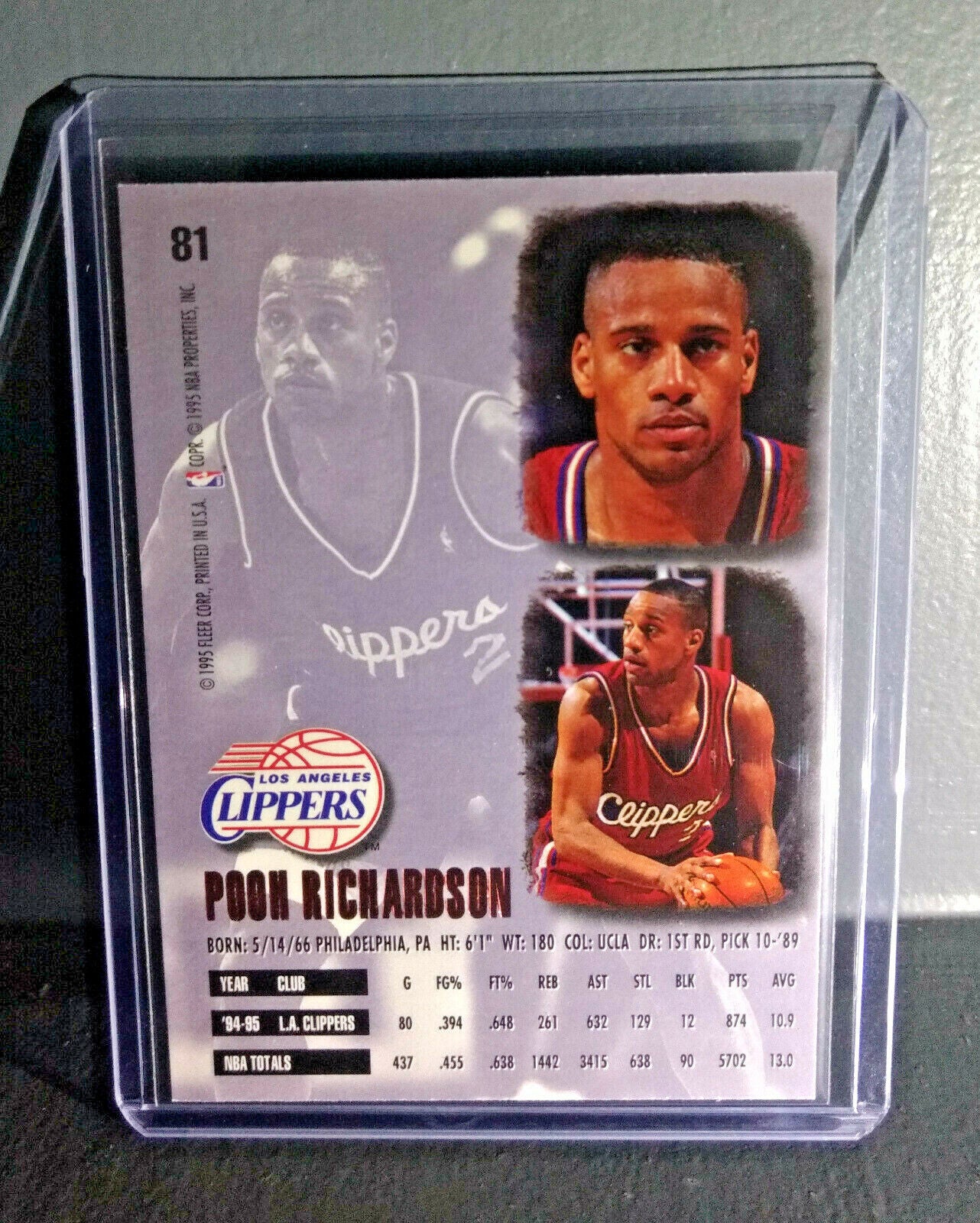 1995-96 Pooh Richardson Fleer Ultra #81 Basketball Card