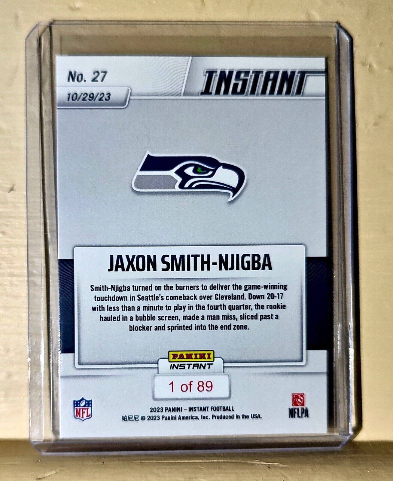 Jaxon Smith-Njigba 2023 Panini NFL Rookie Football #27 Card 1 of 89 Seahawks