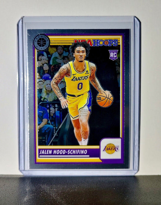 Jalen Hood-Schifino 2023-24 Panini Premium Stock NBA Hoops #19 Rookie LA Lakers