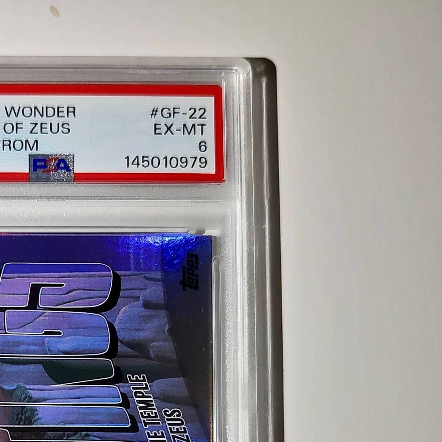 The Temple of Zeus 2025 Topps Disney #GF-22 Greetings From Card Hercules PSA 6