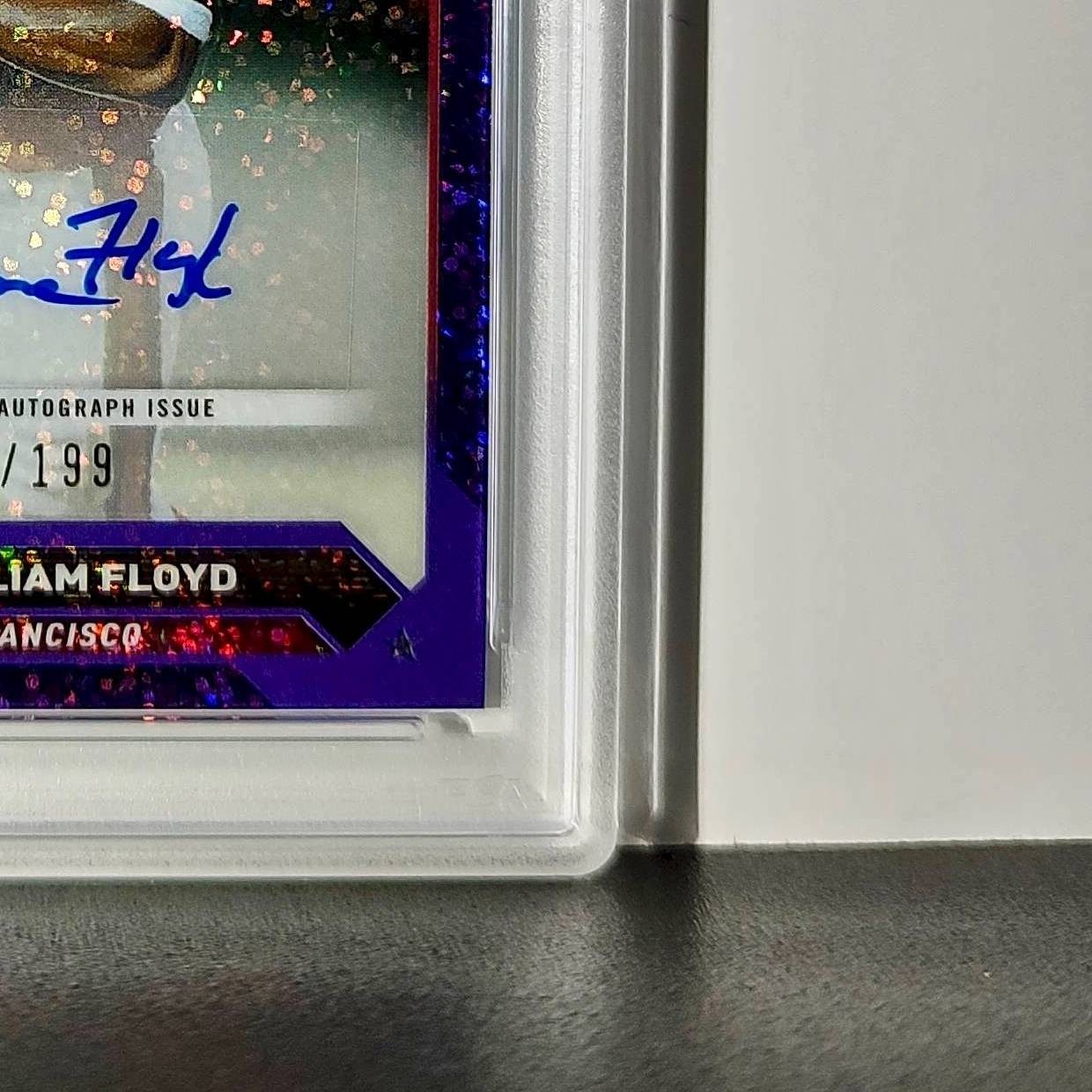William Floyd 2023 Topps Chrome #TCA-WF Purple Geometric 124/199 PSA 10 Auto 10