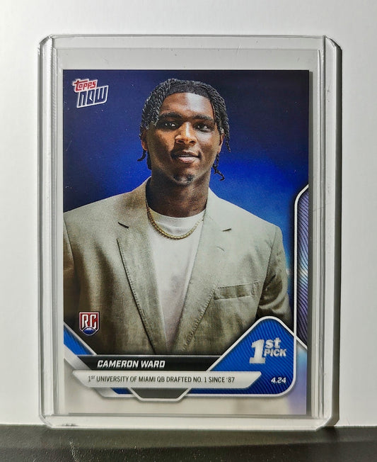 Cam Ward Rookie 2025 NFL Draft #D-1 Topps Football Card Tennessee Titans