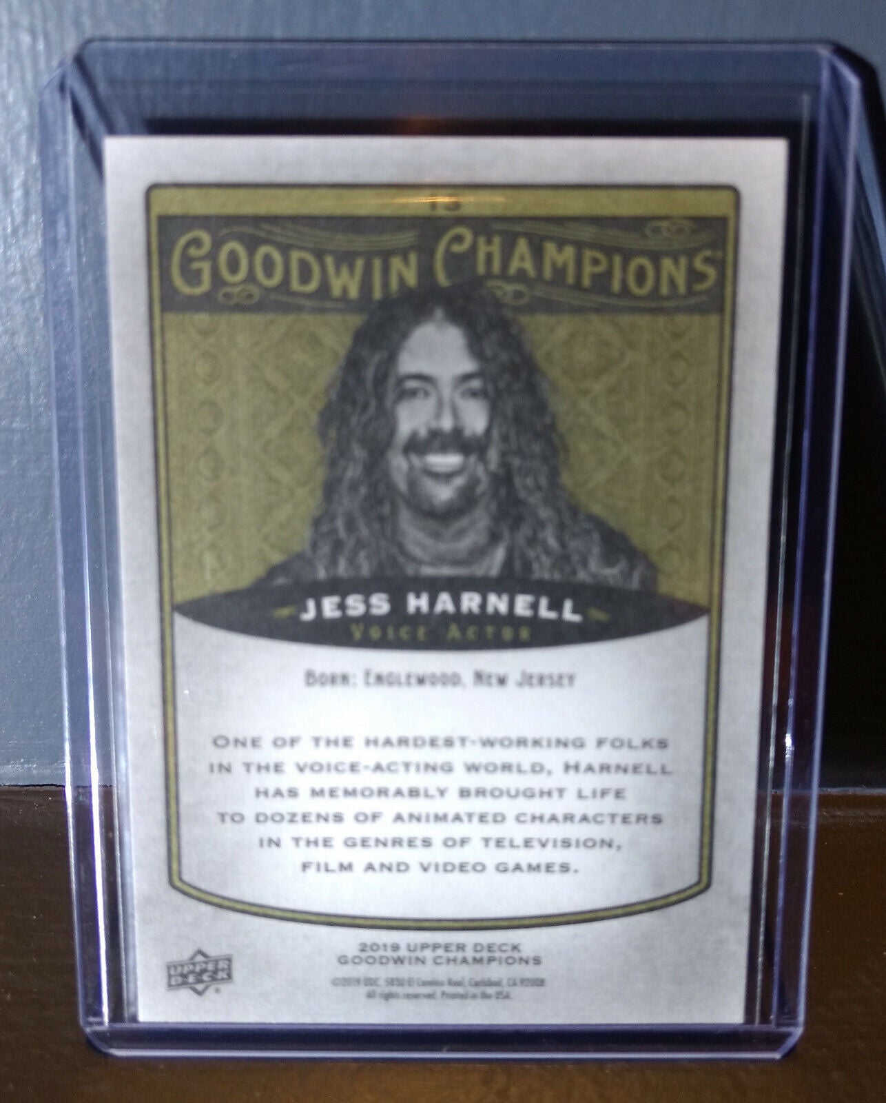 2019 Upper Deck Goodwin Champions Jess Harnell #13 Voice Actor Card 