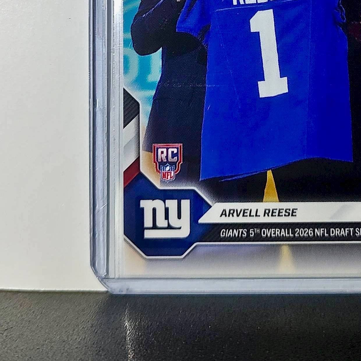 Arvell Reese Rookie 2026 Topps Now Draft Night #AREE Card New York Giants