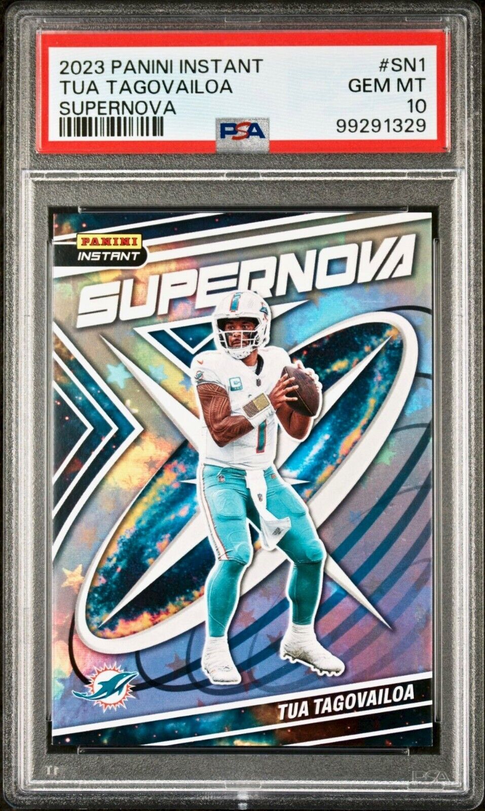 Tua Tagovailoa 2023 Panini Supernova NFL #SN-1 Football Card PSA 10 Gem Mint