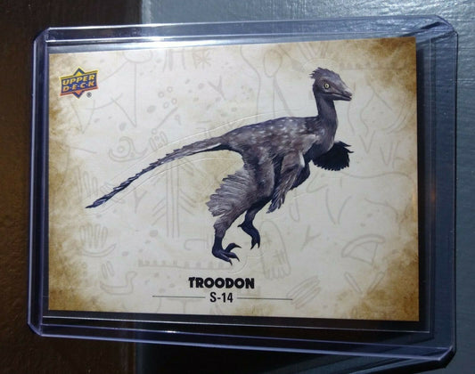 2015 Upper Deck Dinosaurs Troodon #S-14 Trading Sticker Card