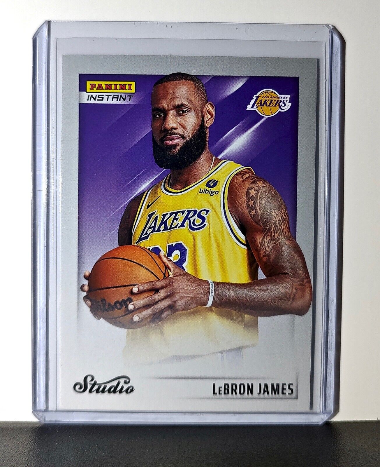 LeBron James 2024-25 Panini NBA Studio #3 Card Los Angeles Lakers 1/275