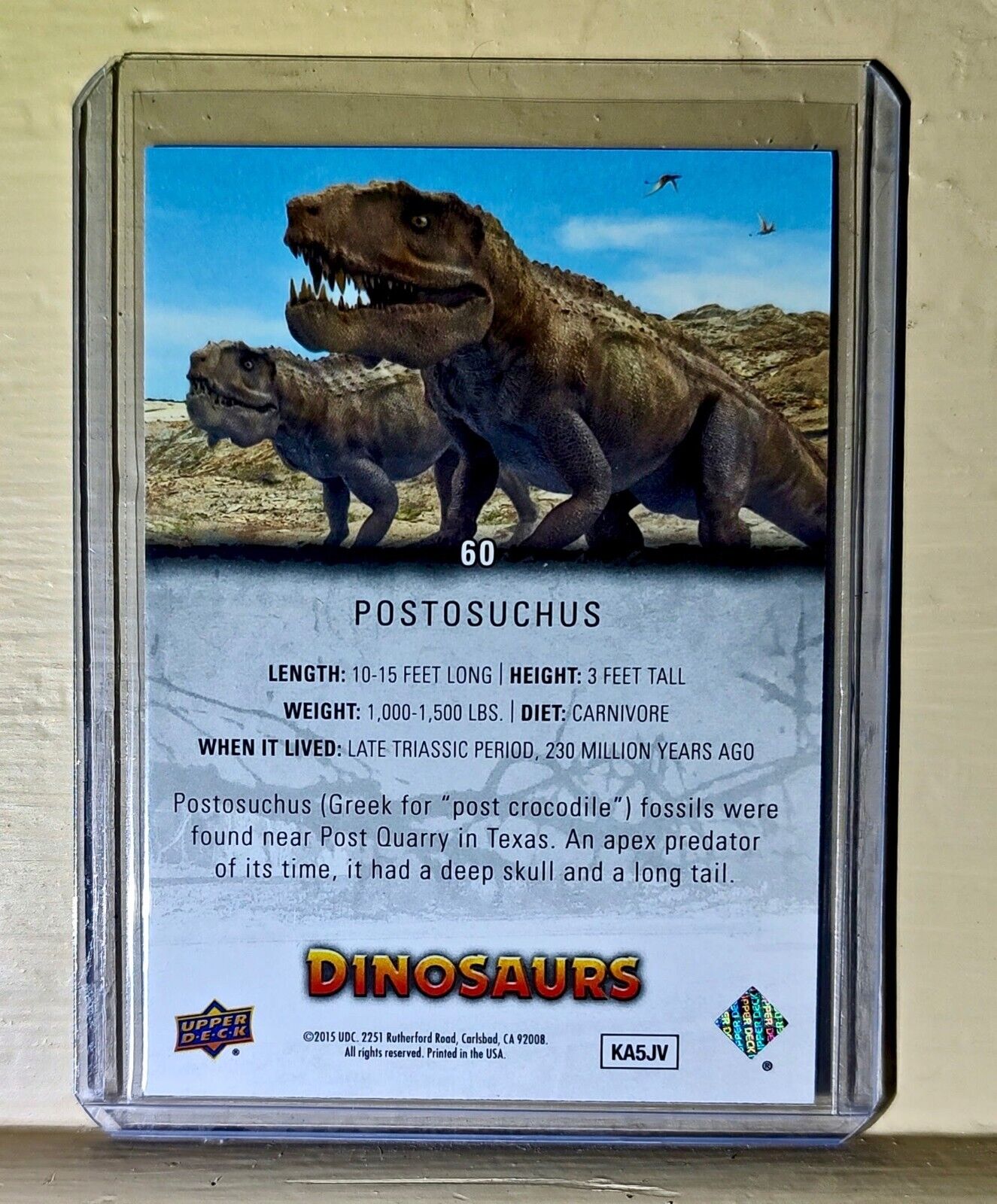 2015 Upper Deck Dinosaurs Postosuchus #60 Card