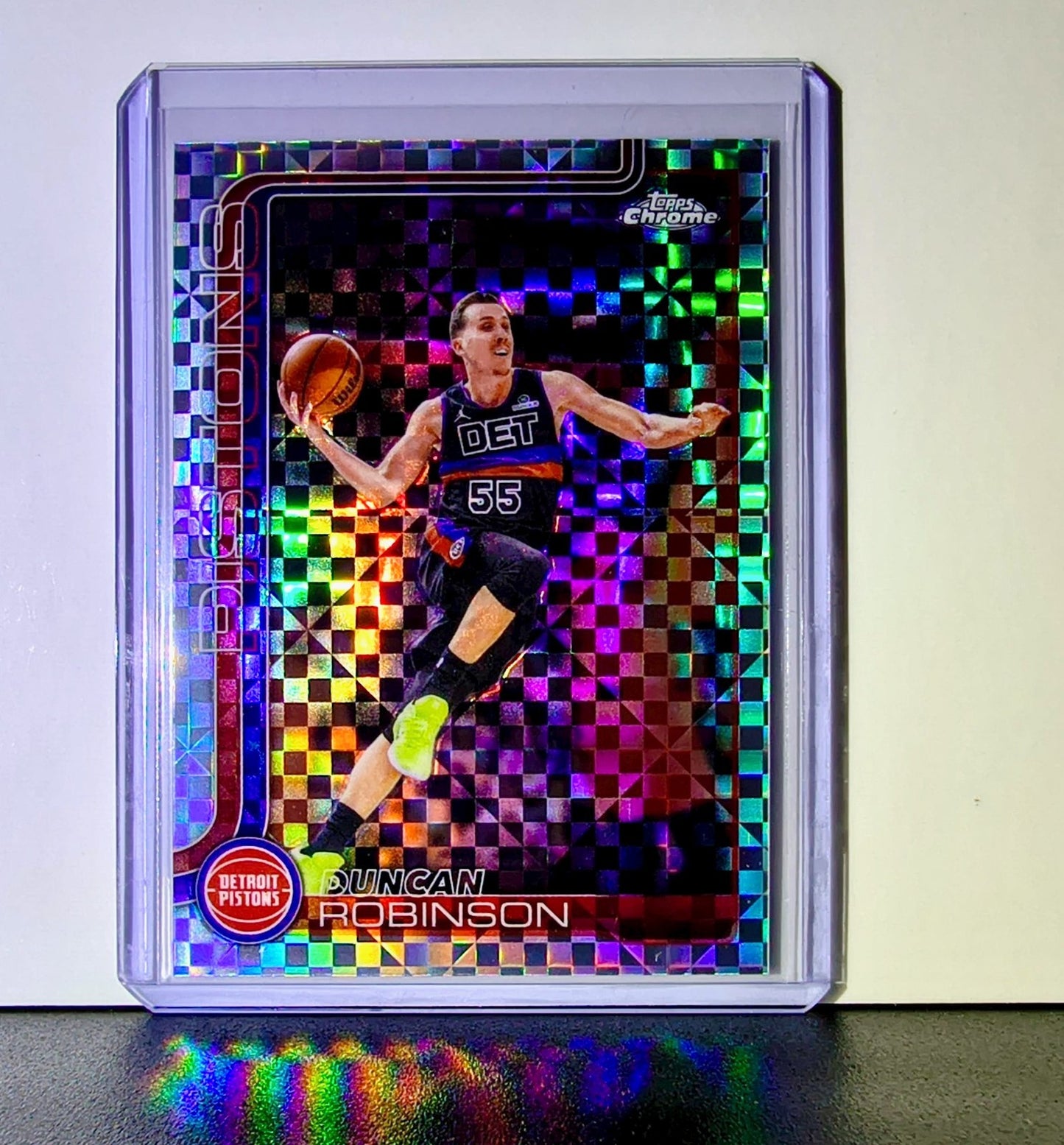 Duncan Robinson 2025-26 NBA Topps Chrome Update X-Fractor #136 Card Pistons
