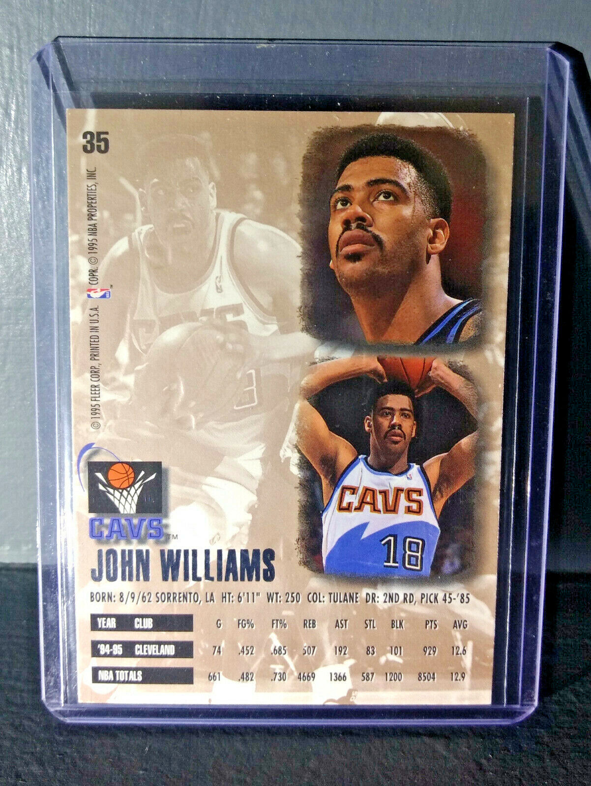 1995-96 John Williams Fleer Ultra Gold Medallion #35 Basketball Card