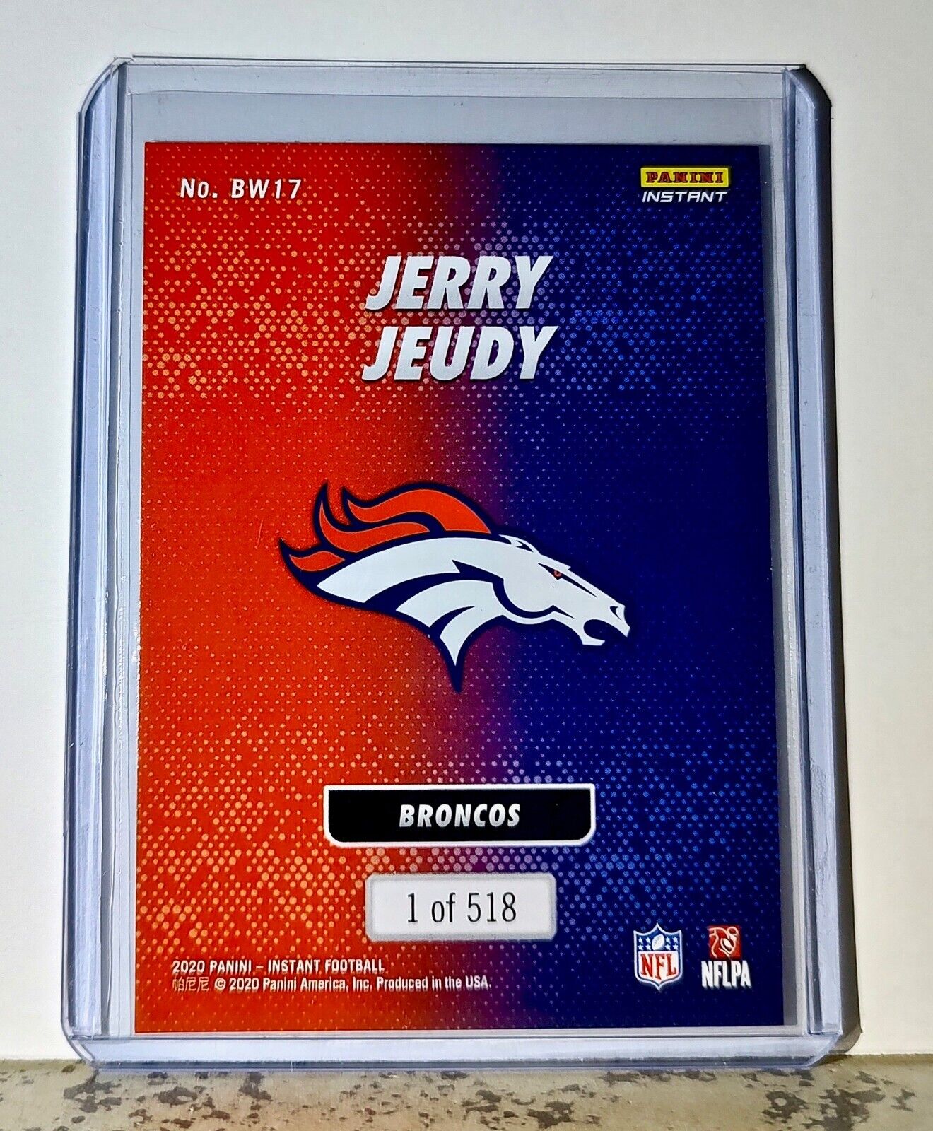 Jerry Jeudy 2020 Panini NFL #17 Black and White Rookies Card Broncos 1 of 518