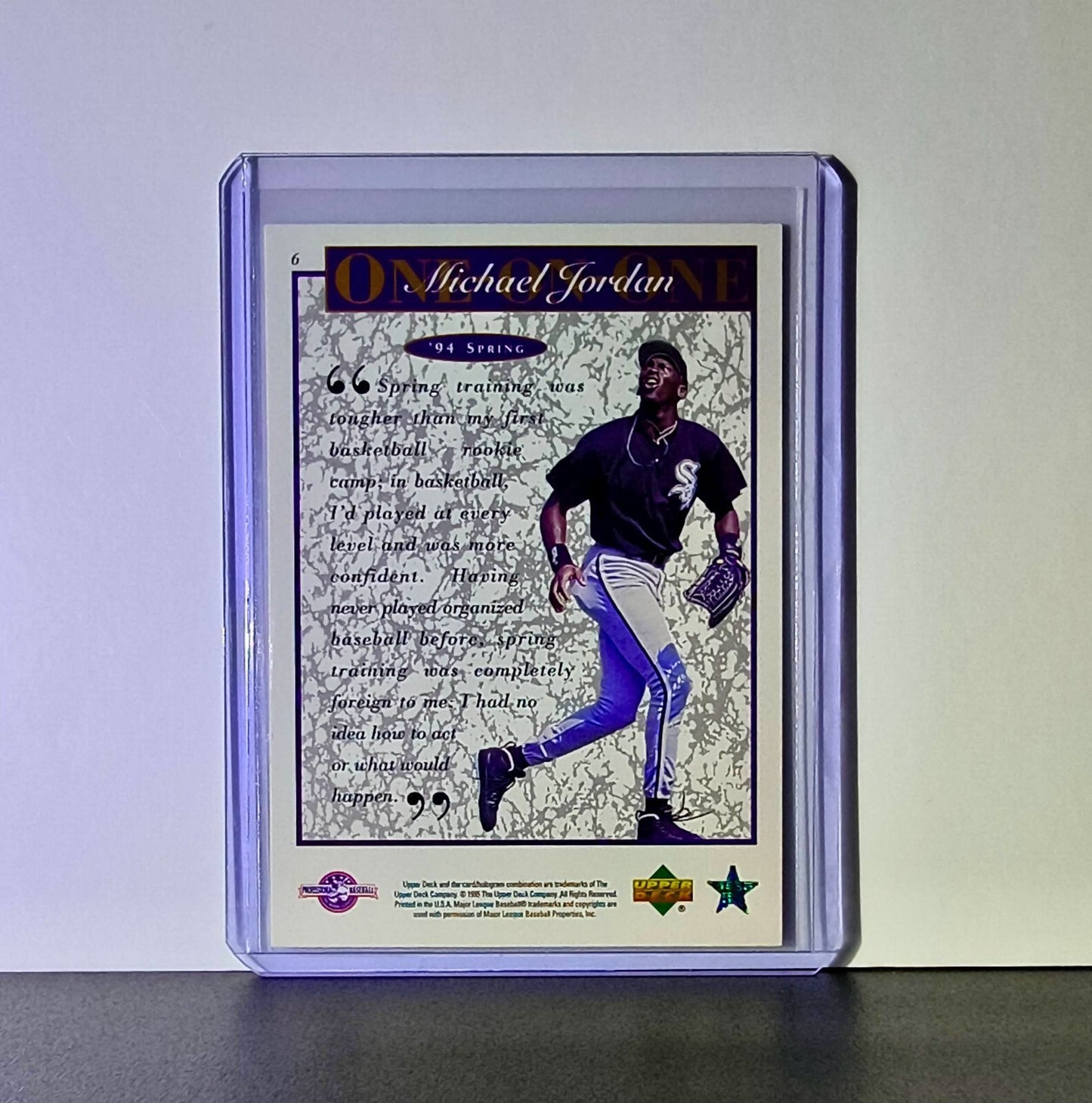 Michael Jordan 1995 Upper Deck Minors One on One #6 Card Chicago Bulls