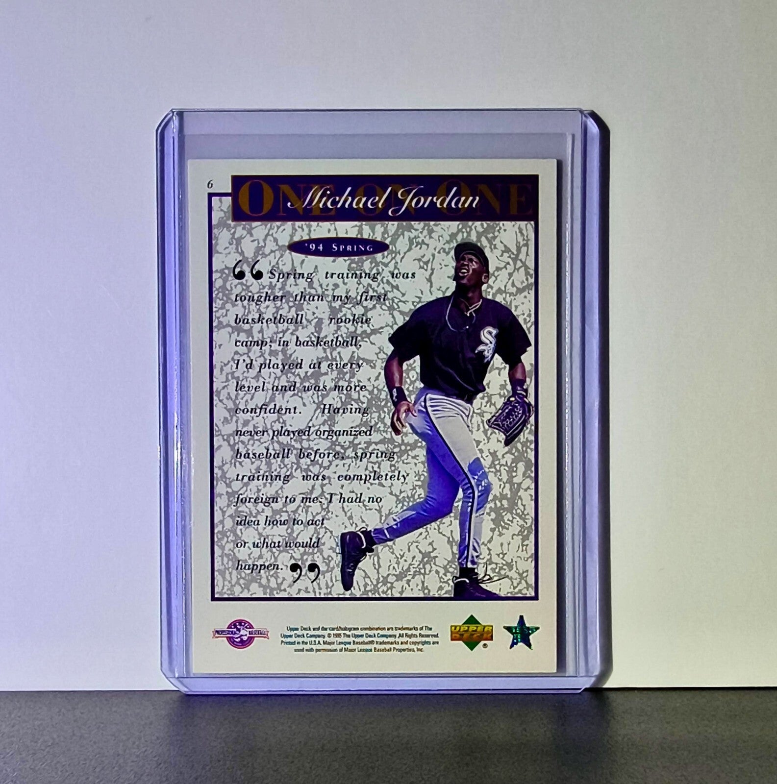 Michael Jordan 1995 Upper Deck Minors One on One #6 Card Chicago Bulls