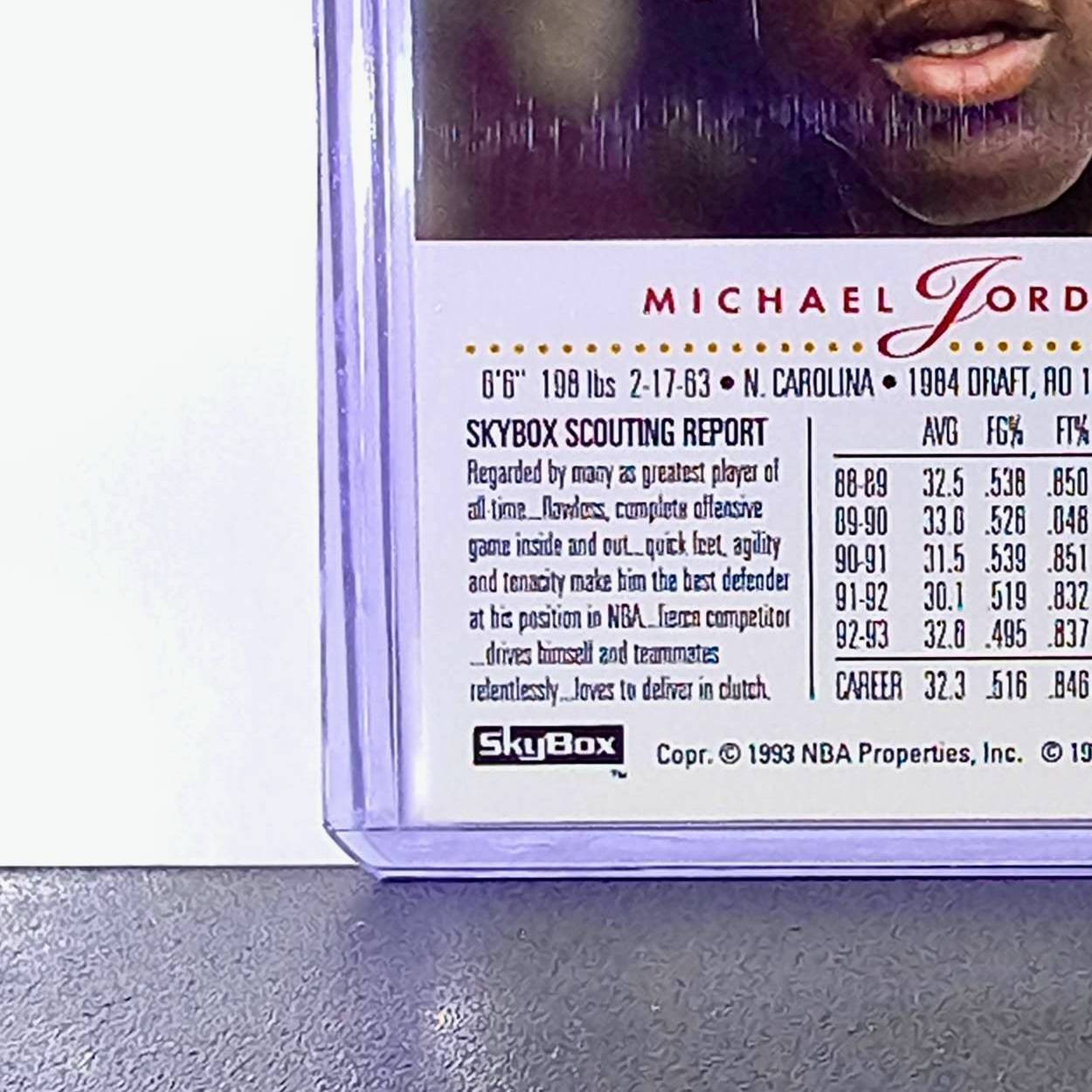 Michael Jordan 1993-94 Skybox #45 Basketball Card Chicago Bulls