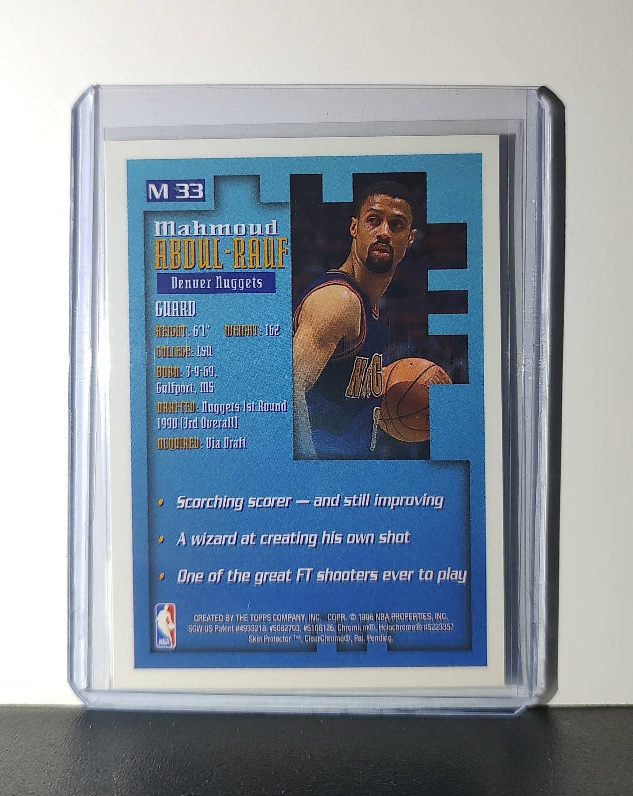 Mahmoud Abdul-Rauf 1995-96 Topps Finest NBA #M33 Mysterly Nuggets