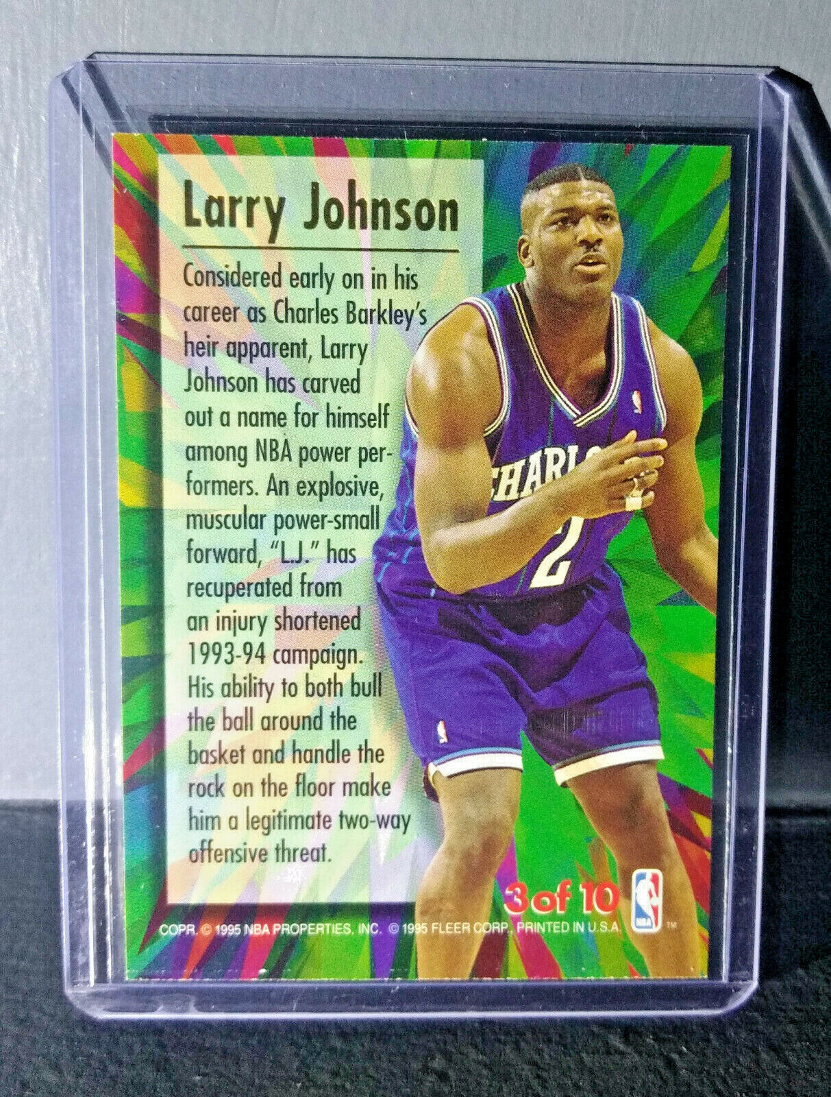 1995-96 Fleer Larry Johnson Ultra Ultra Power #3 Basketball Card