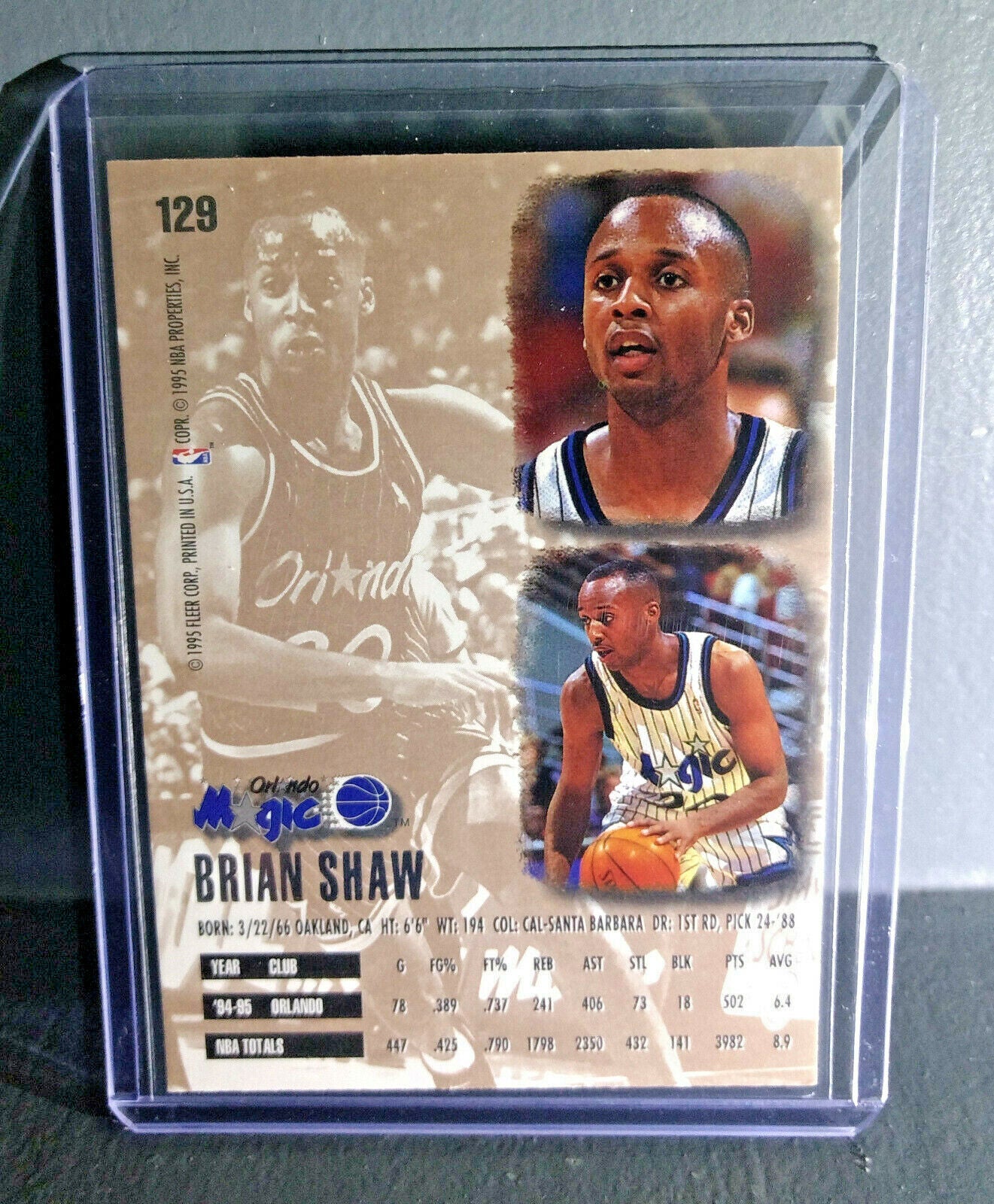 1995-96 Brian Shaw Fleer Ultra #129 Basketball Card