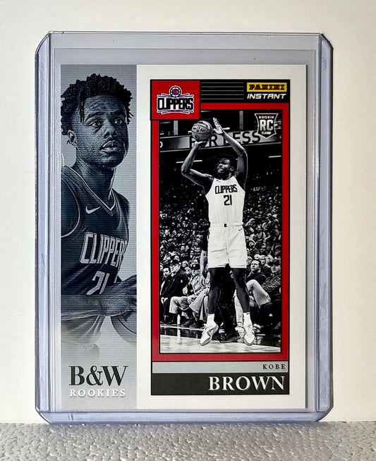 Kobe Brown 2023-24 Panini NBA #25 Black and White Rookies Card 1/326