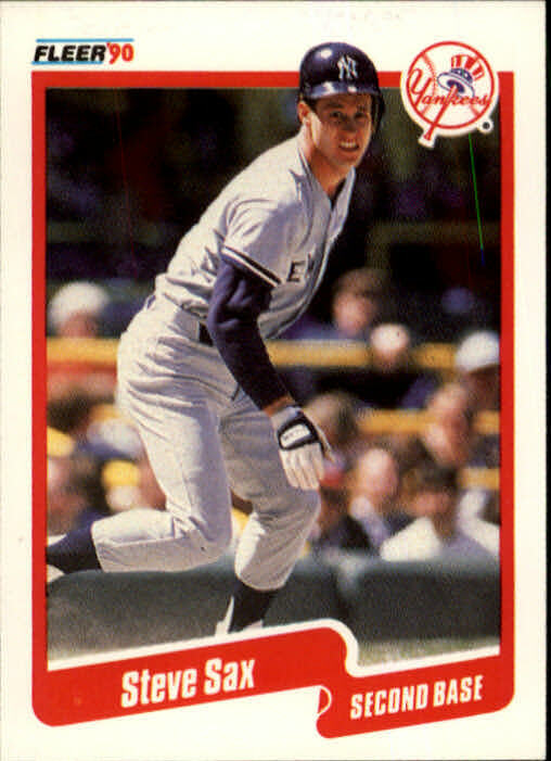 1990 Steve Sax Fleer Baseball Card #455