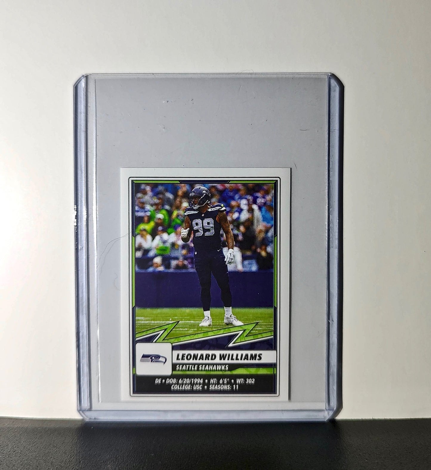 Leonard Williams 2025 Panini NFL #543 Sticker Seattle Seahawks