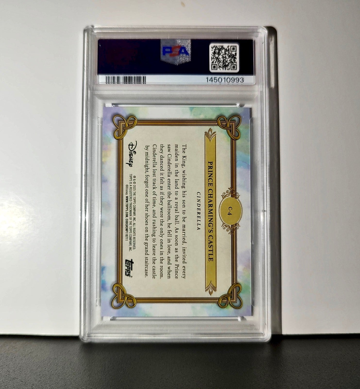 Prince Charming's Castle 2025 Topps Disney #C-4 Card Cinderella PSA 10