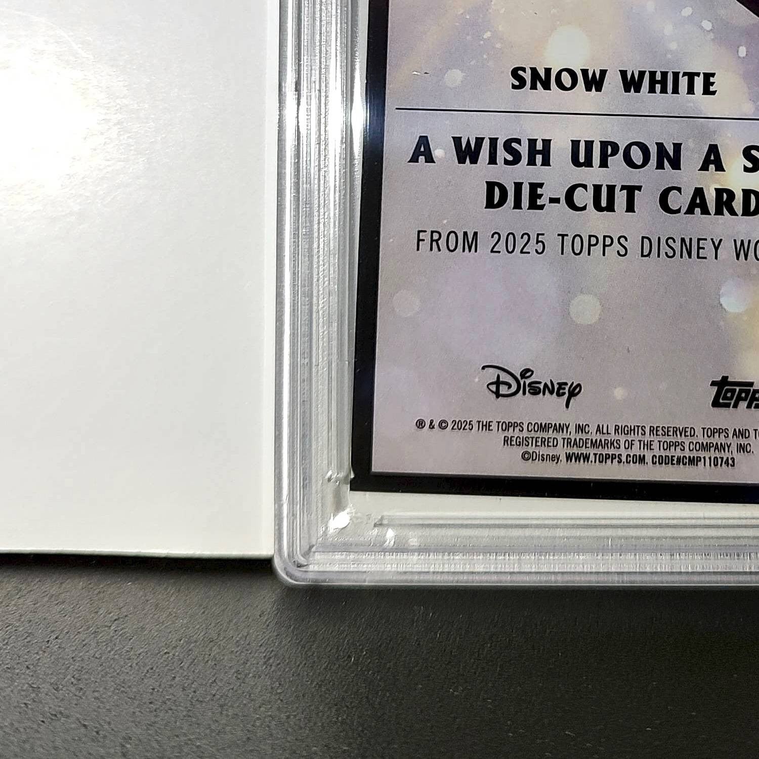Snow White 2025 Topps Chrome Disney #W-13 Wish Upon A Star Die Cut Card PSA 9