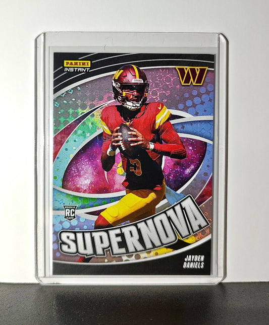 Jayden Daniels Rookie 2024 Panini Supernova NFL #17 Card Commanders 1/451