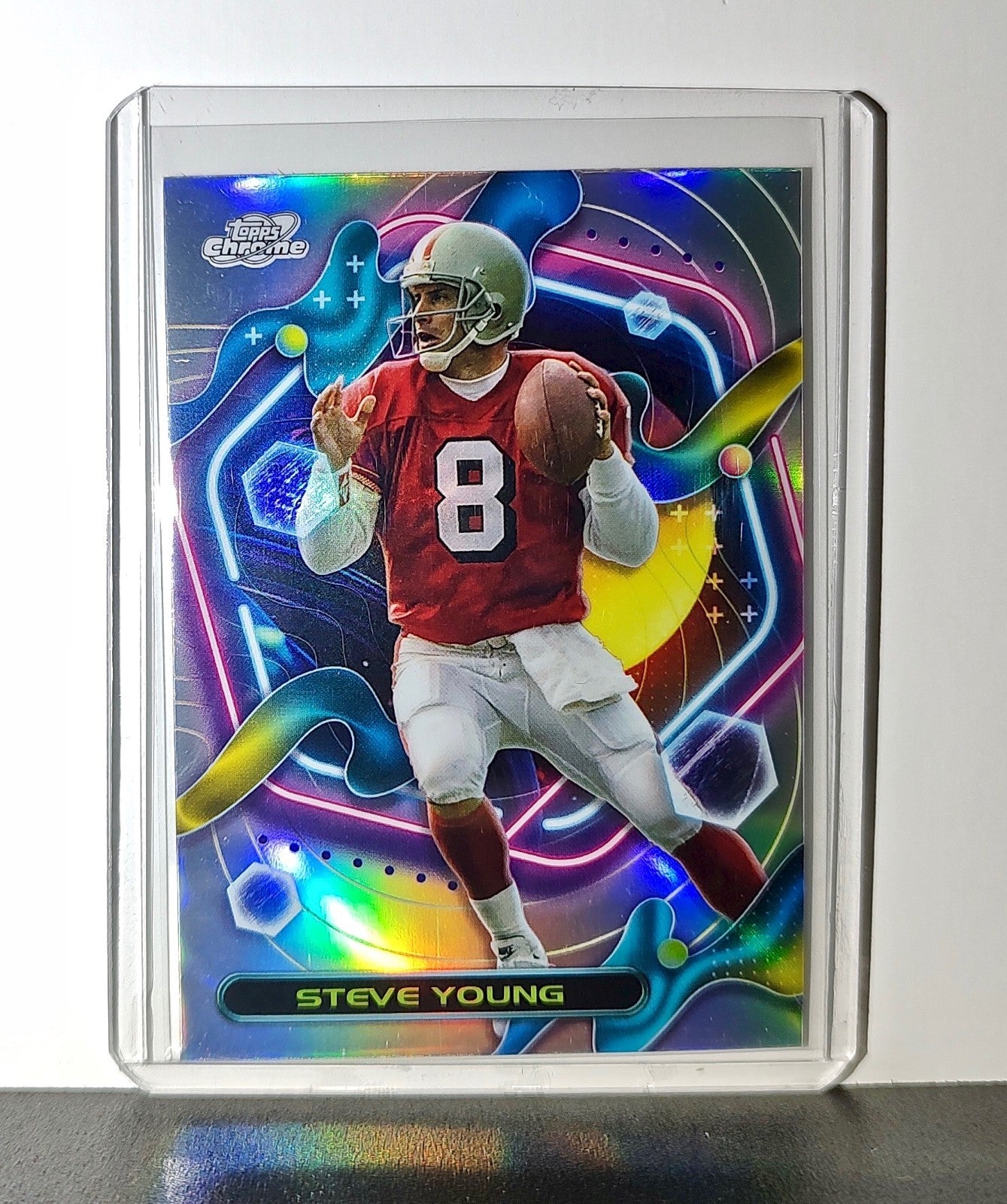 Steve Young 2023 Topps Chrome Cosmic Refractor NFL #295 Card SF 49ers
