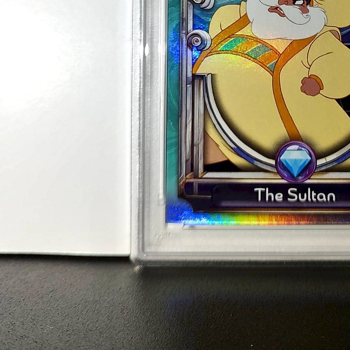 The Sultan 2025 Topps Disney Wonder #132 Diamond Card Alladin PSA 8