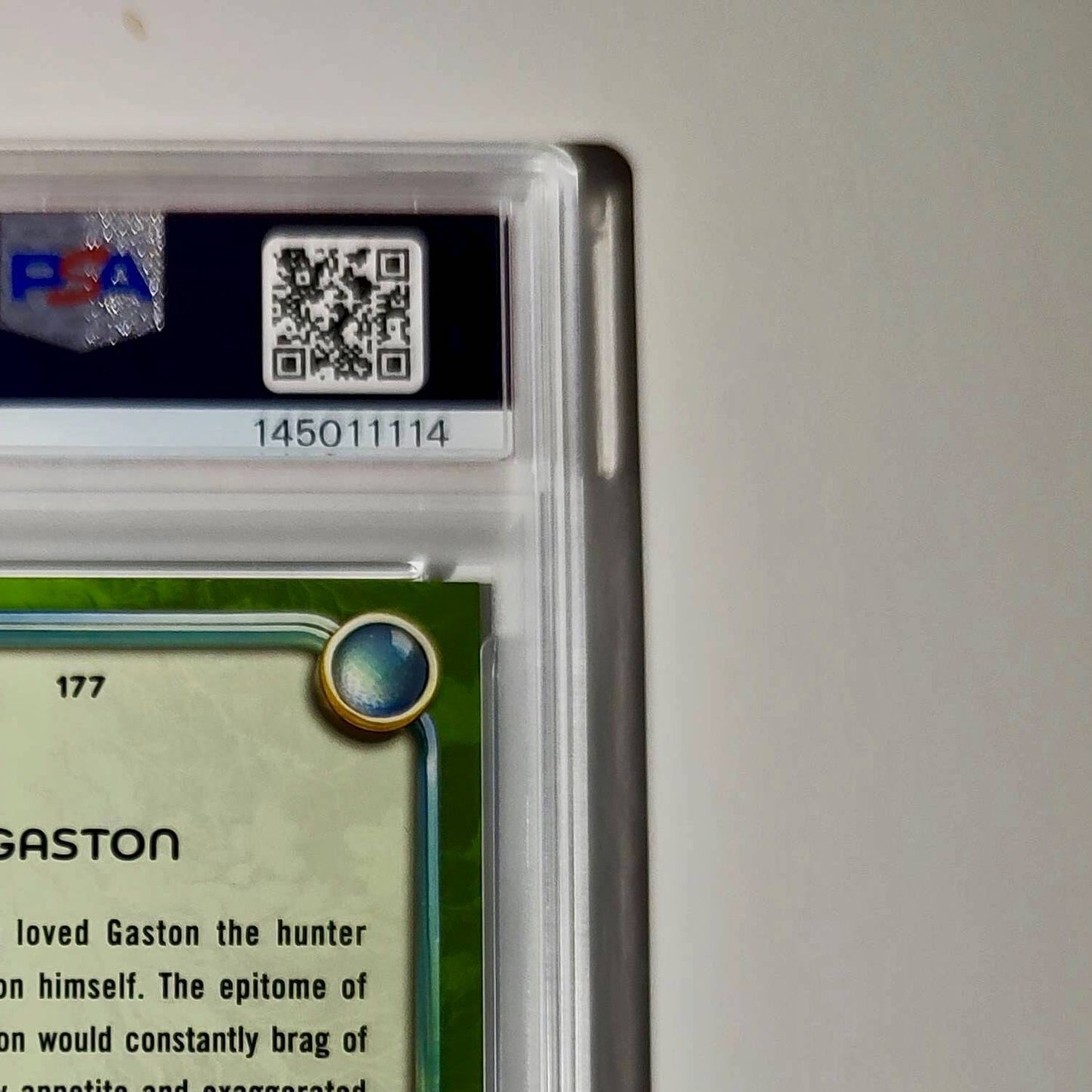 Gaston 2025 Topps Disney Wonder #177 Card Beauty and the Beast PSA 10