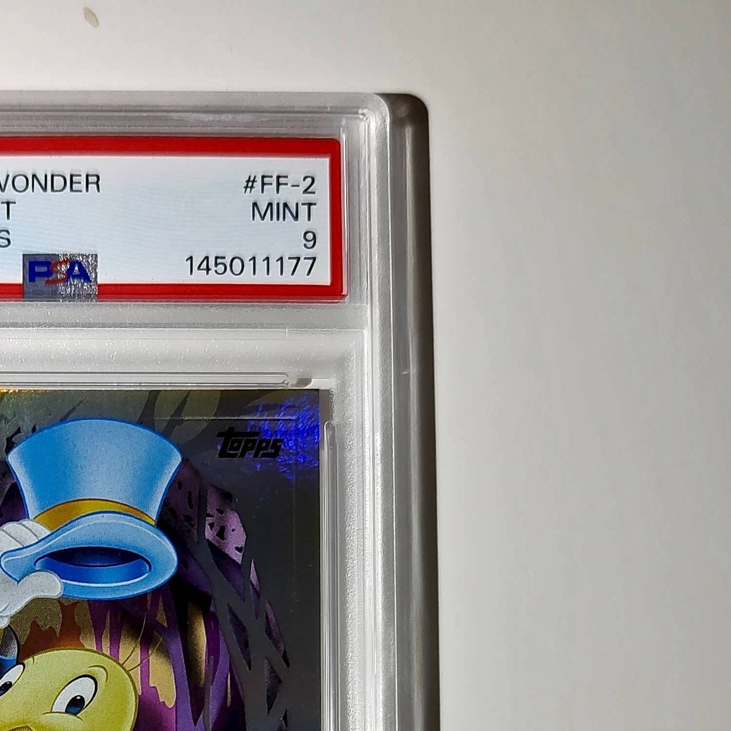 Jiminy Cricket 2025 Topps Disney #FF-2 Furry Friends Card Pinocchio PSA 9