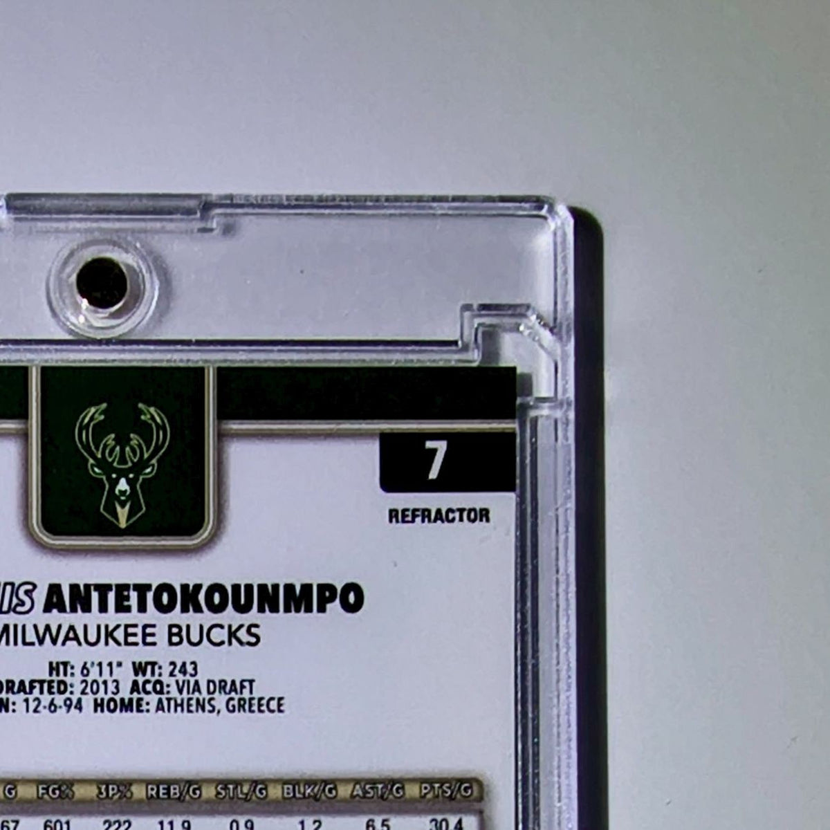 Giannis Antetokounmpo 2025-26 NBA Topps Chrome Update #7 Refractor Card Bucks