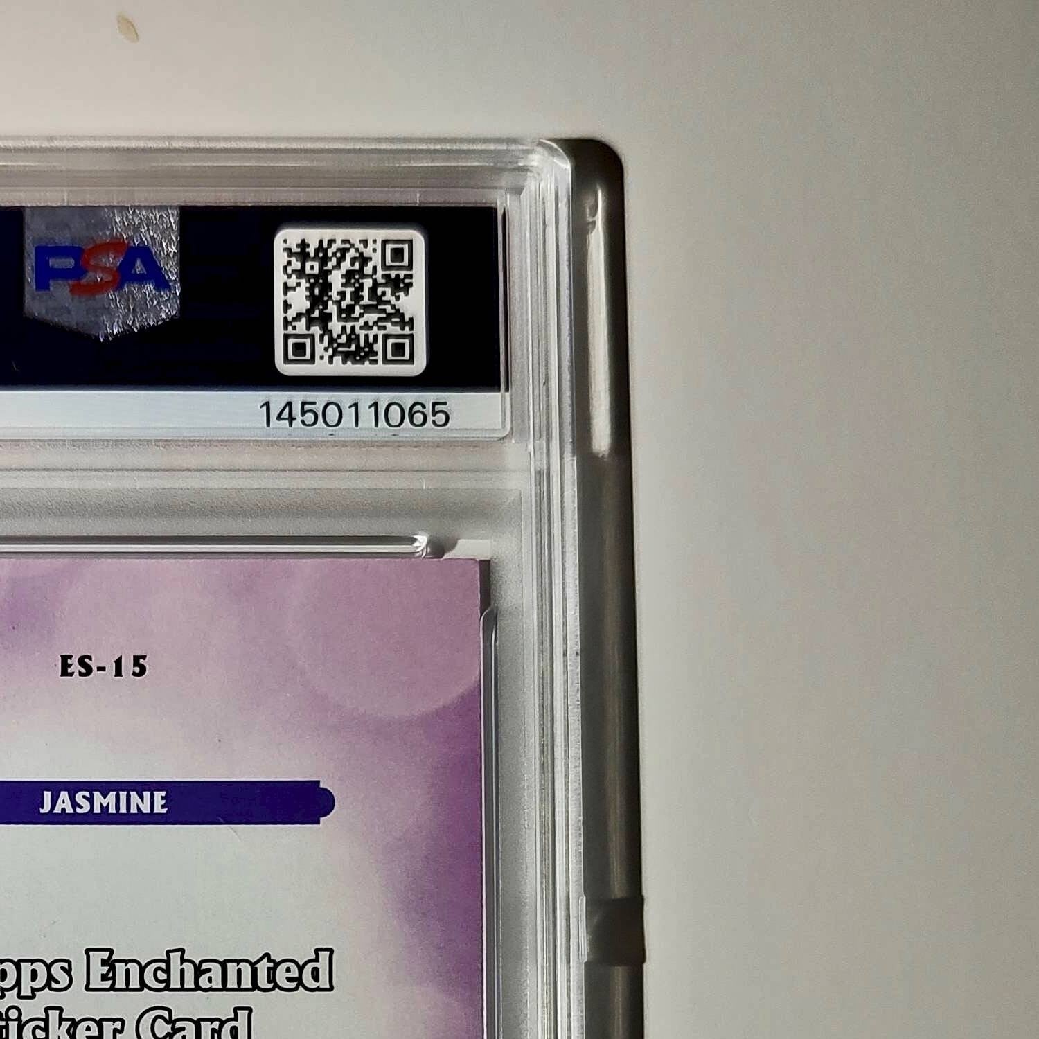 Jasmine 2025 Topps Disney #ES-15 Enchanted Sticker Card Aladdin PSA 7