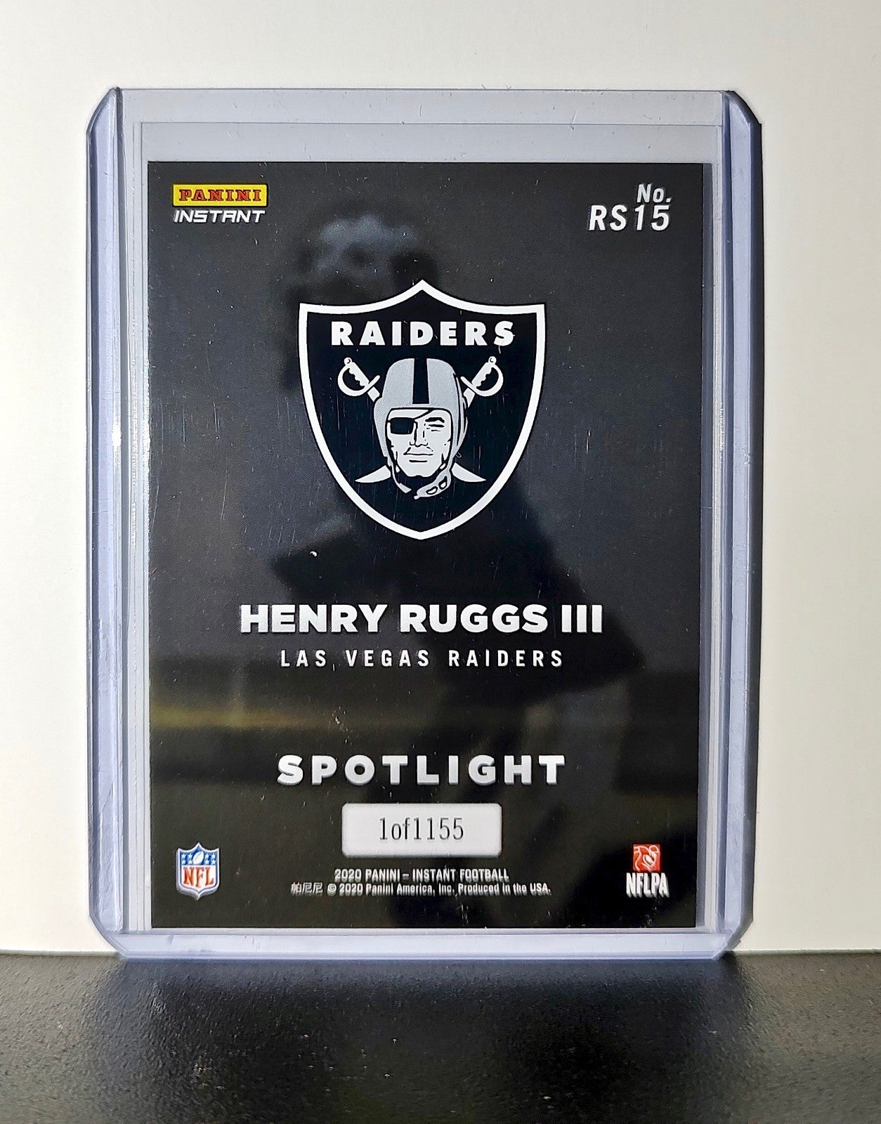 Henry Ruggs III Rookie 2020 Panini NFL #15 Rookie Spotlight Las Vegas Raiders