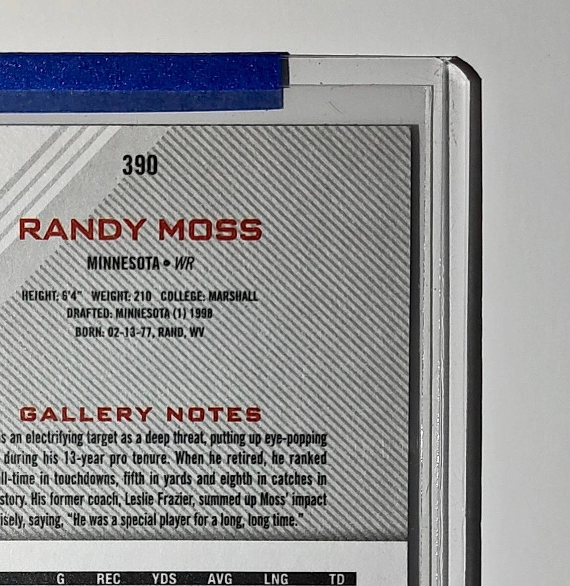 Randy Moss 2023 Topps Gallery NFL #390 Card Minnesota Vikings