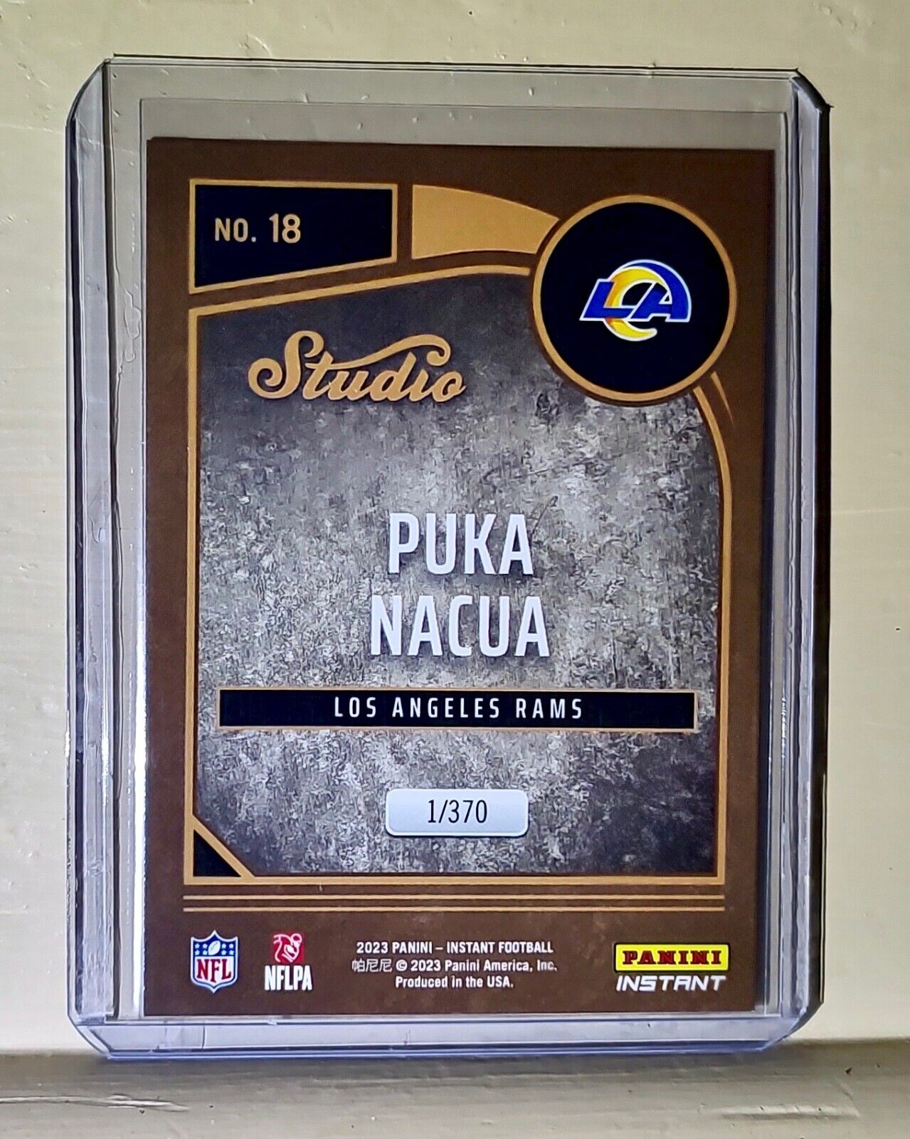 Puka Nacua 2023 Panini NFL Studio Rookies #18 Rookie Card 1/370