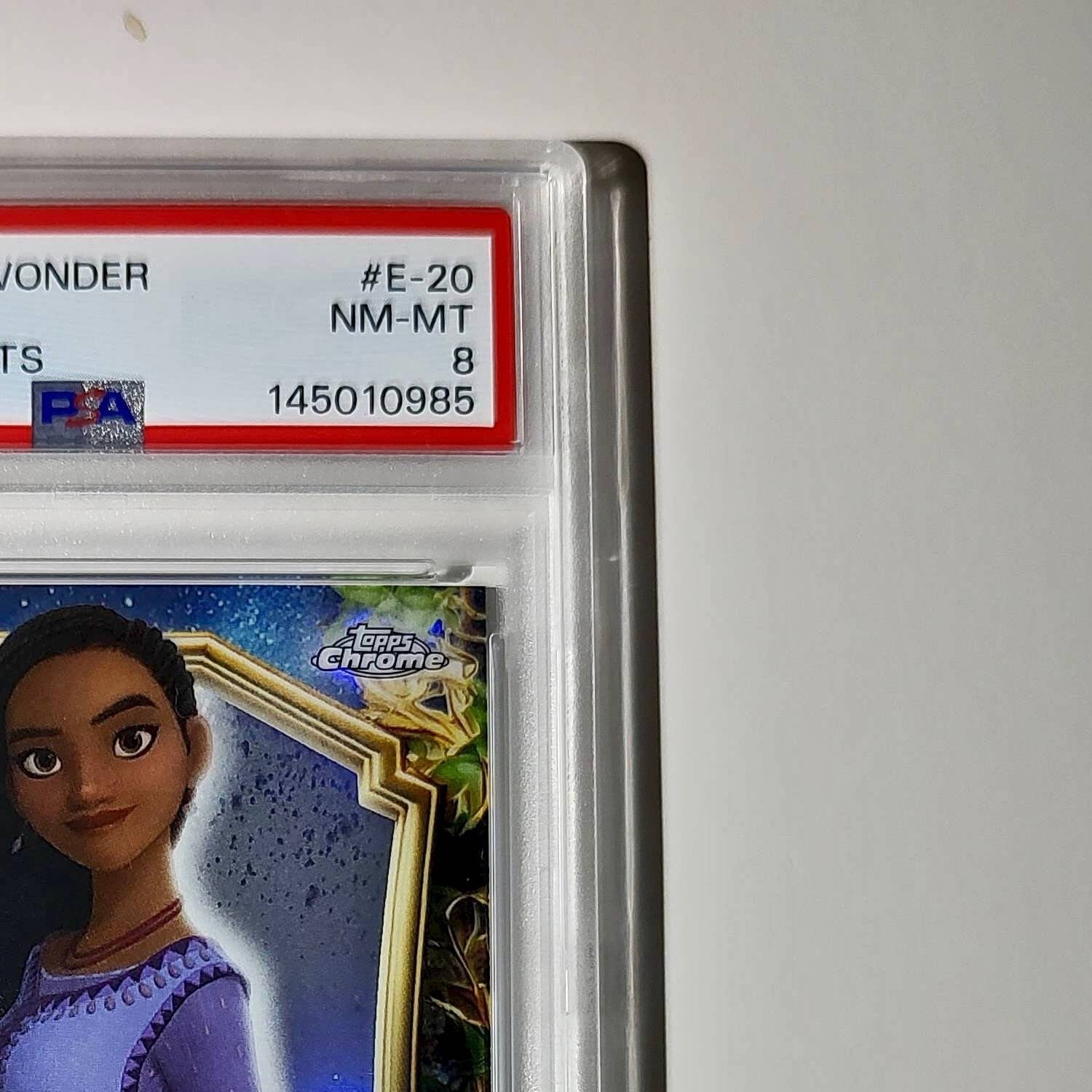 Asha 2025 Topps Enchantments Disney Wonder #E-20 Card Wish PSA 8