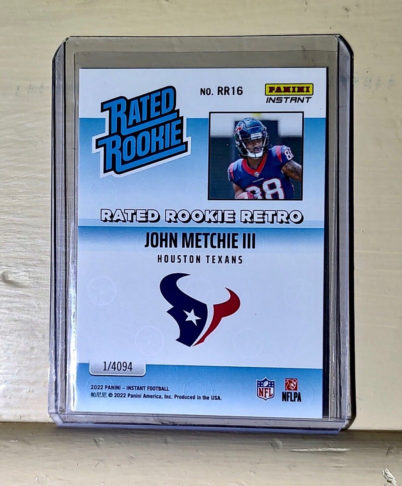 John Metchie III 2022 NFL Panini #16 Rated Rookie Retro Football Card 1/4094