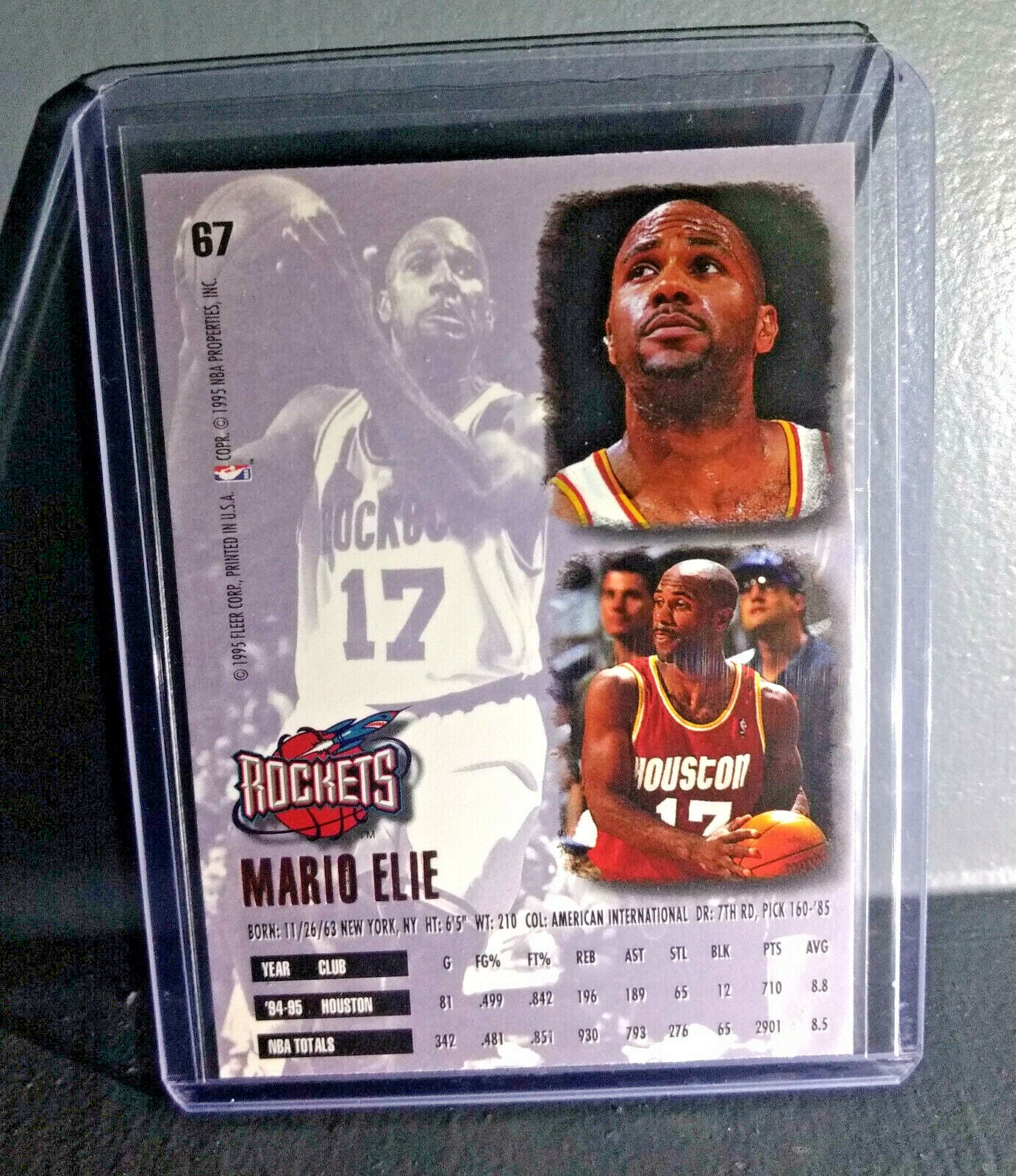 1995-96 Mario Elie Fleer Ultra #67 Basketball Card