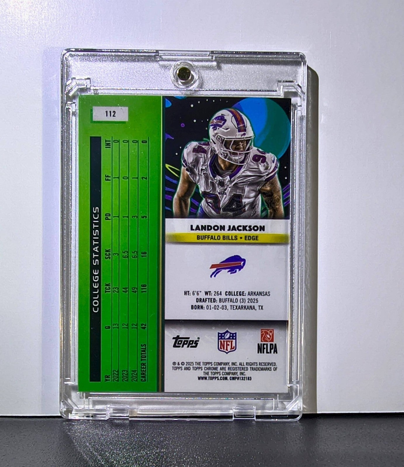 Landon Jackson Rookie 2025 Topps Chrome Cosmic Nucleus NFL #112 Buffalo Bills