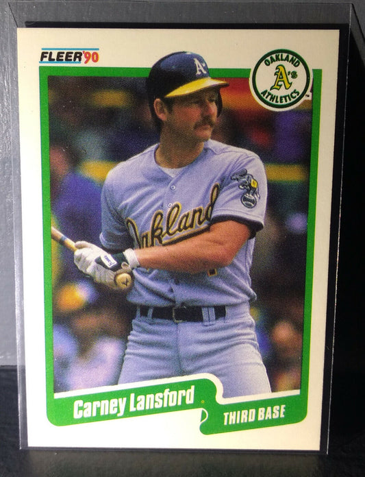 1990 Carney Lansford Fleer Baseball Card #14