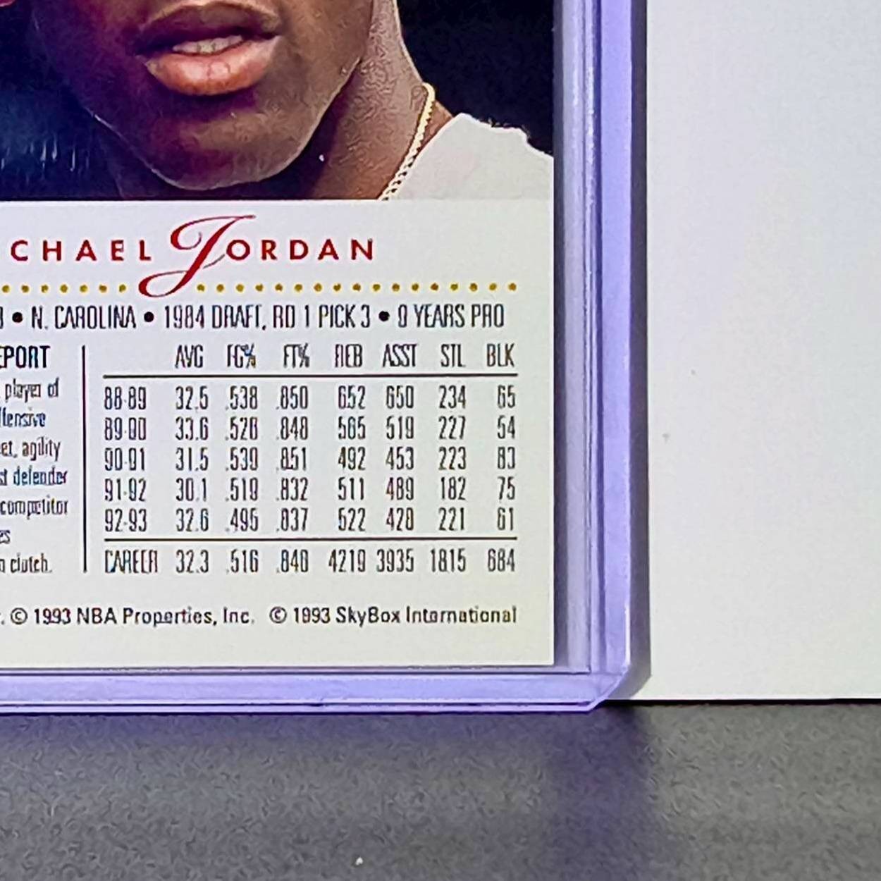 Michael Jordan 1993-94 Skybox #45 Basketball Card Chicago Bulls