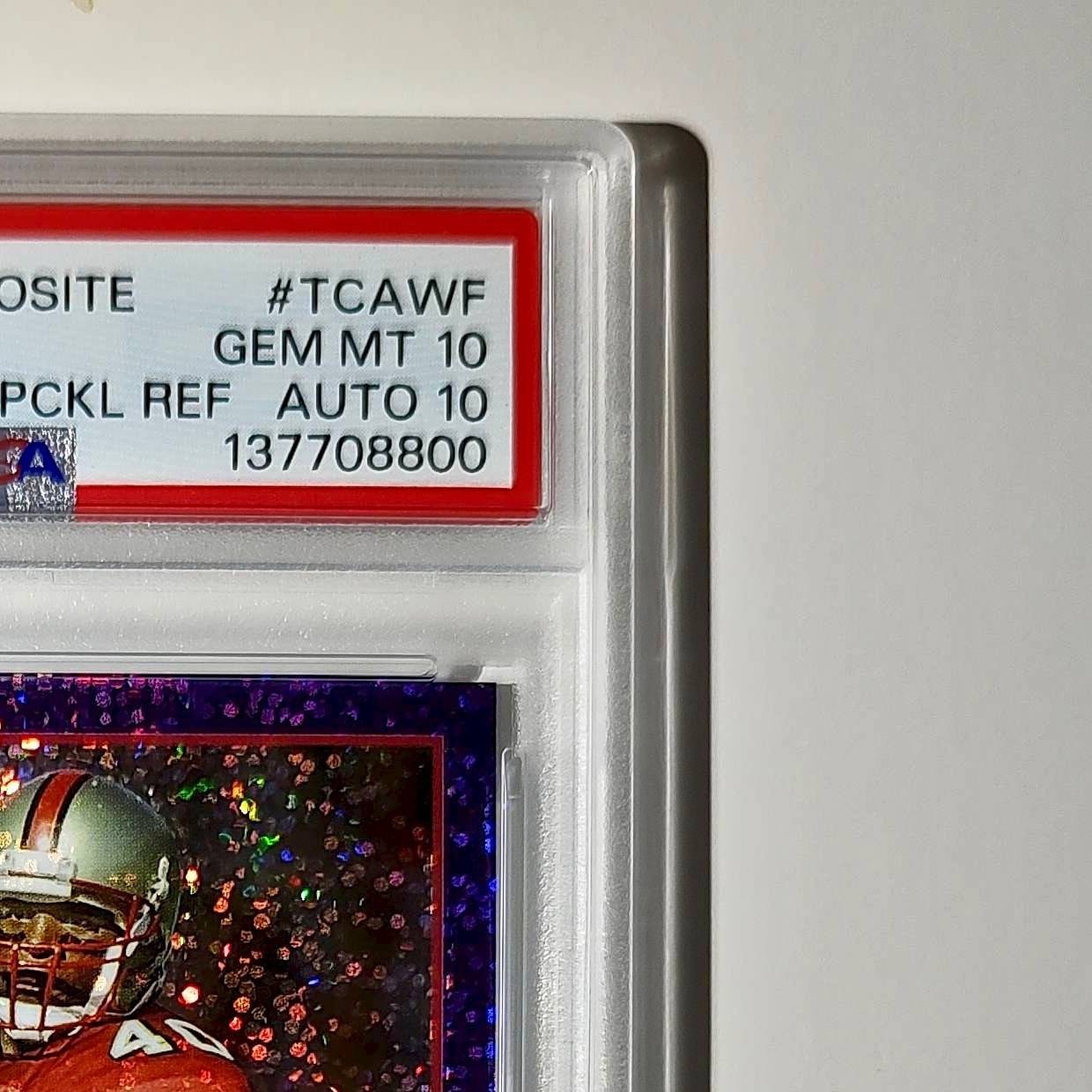 William Floyd 2023 Topps Chrome #TCA-WF Purple Geometric 124/199 PSA 10 Auto 10