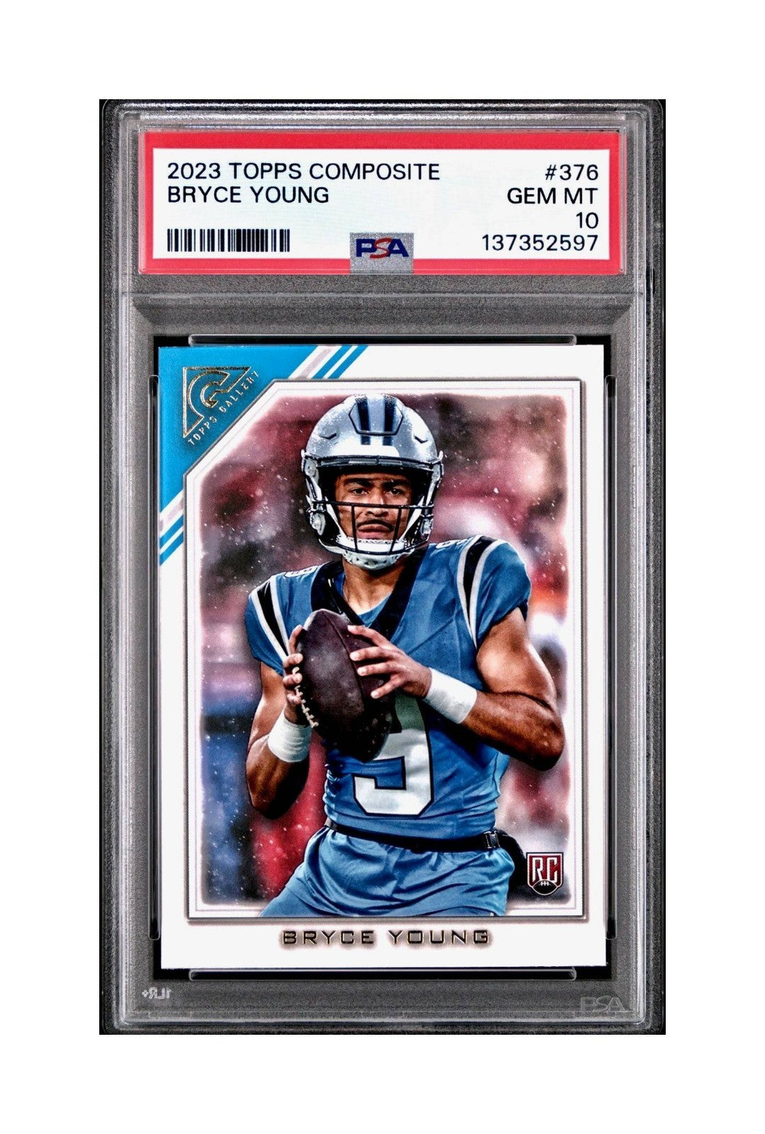 Bryce Young 2023 Topps Gallery #376 Card Carolina Panthers PSA 10 Gem Mint