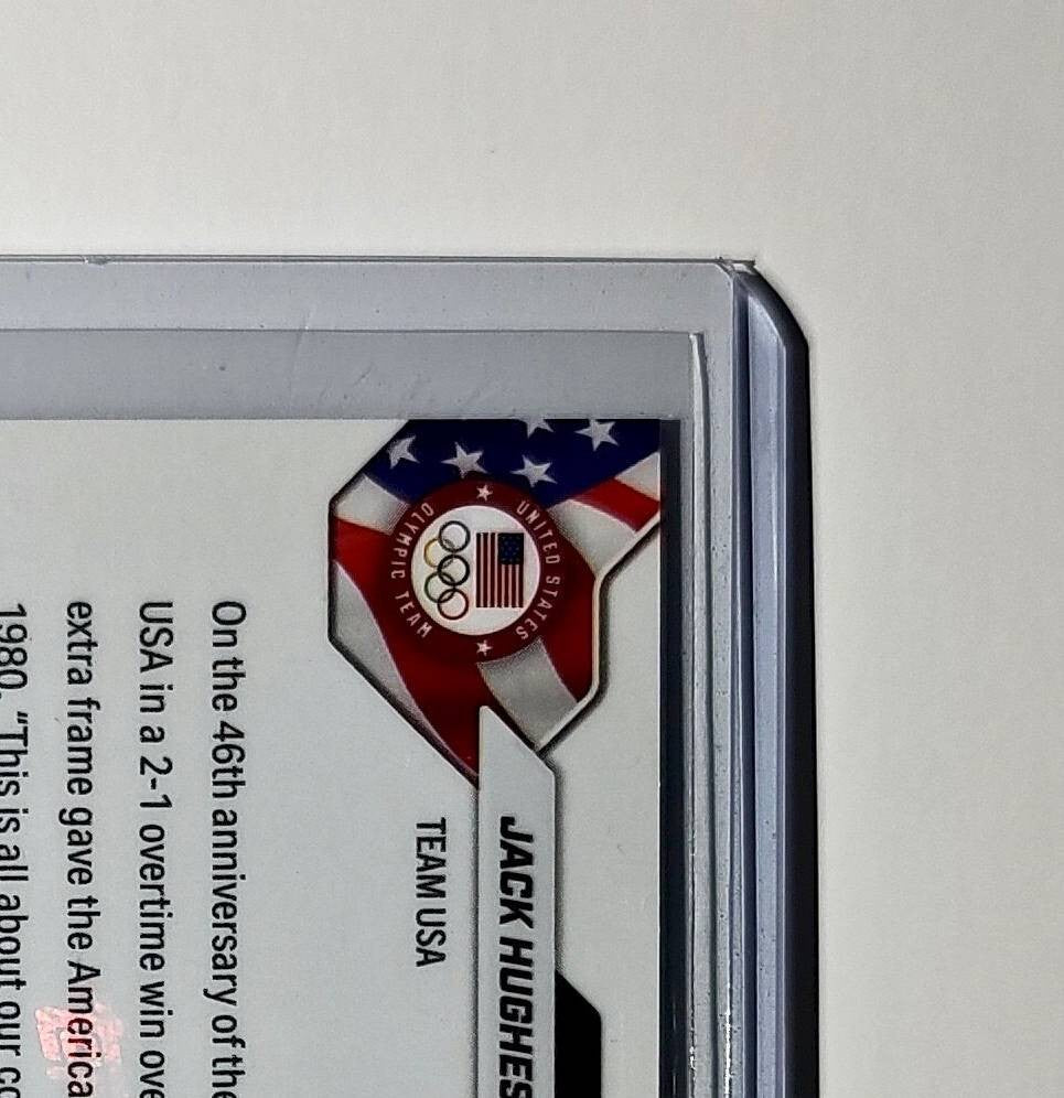 Jack Hughes 2026 Topps Now #18 Golden Goal Team USA Hockey Olympics Card