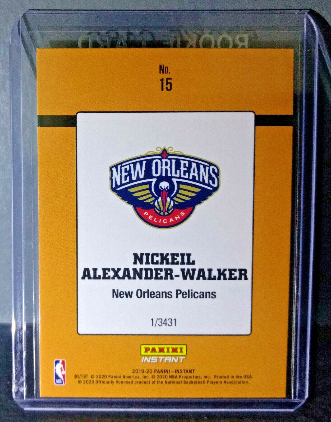 Nickeil Alexander-Walker 2019-20 Panini NBA #15 Rated Rookie Retro Card 1/3431