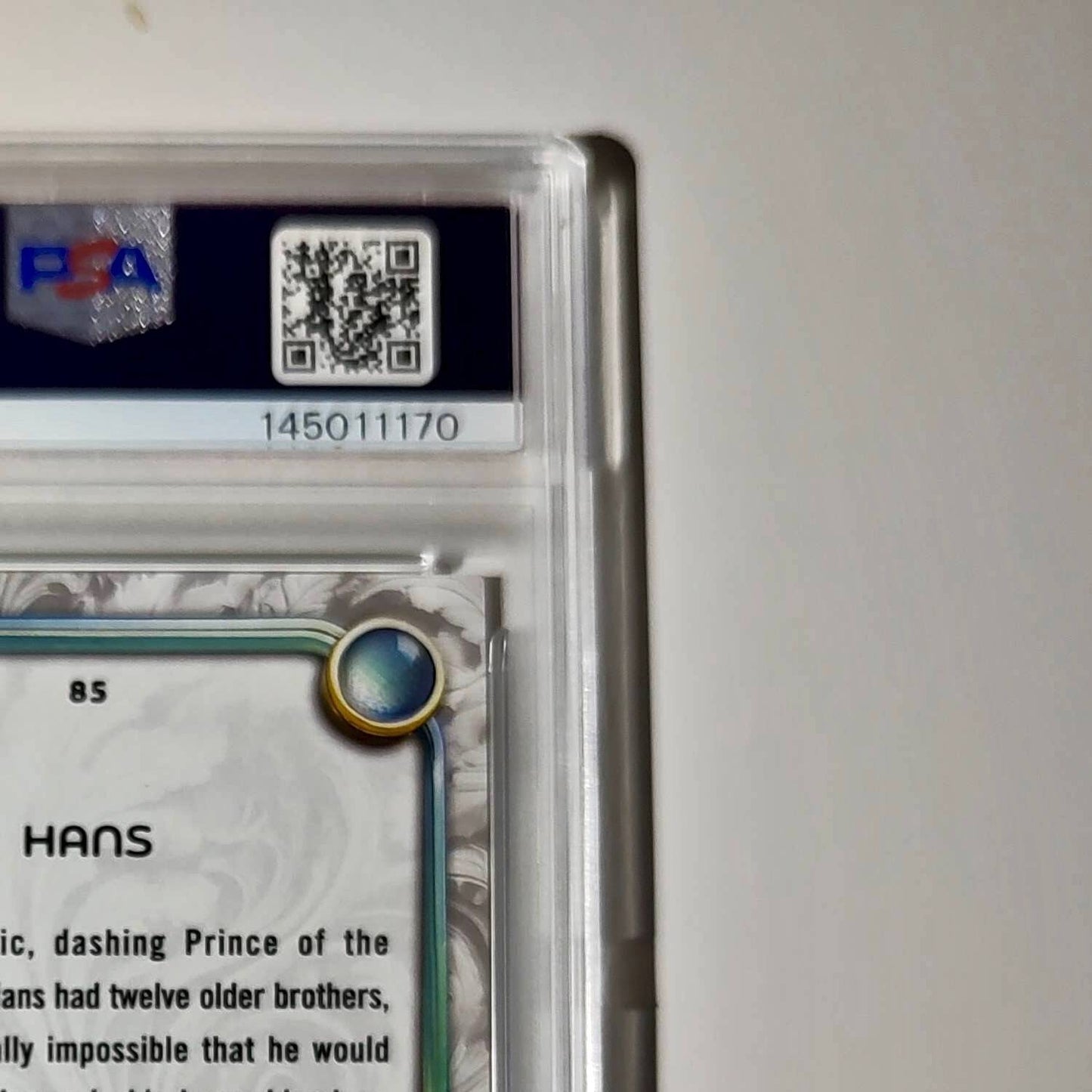 Hans 2025 Topps Disney Wonder #85 Winter Variant Card Frozen PSA 9