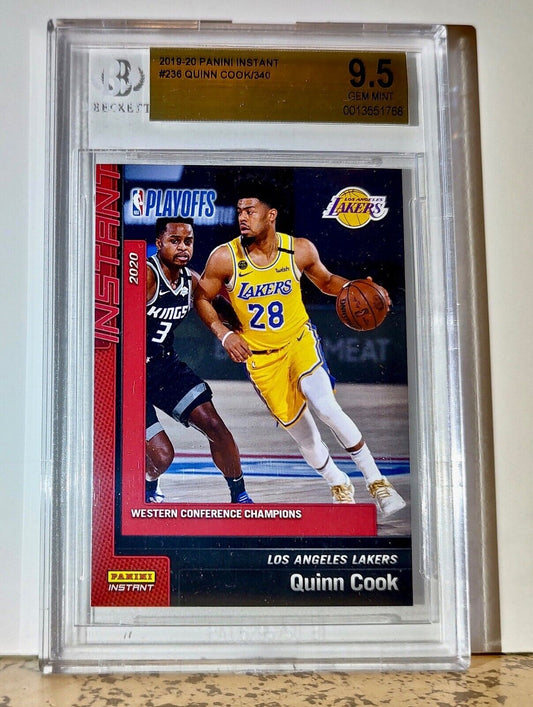 Quinn Cook 2019-20 Panini NBA #236 Card 1 of 340 BGS 9.5 Gem Mint LA Lakers