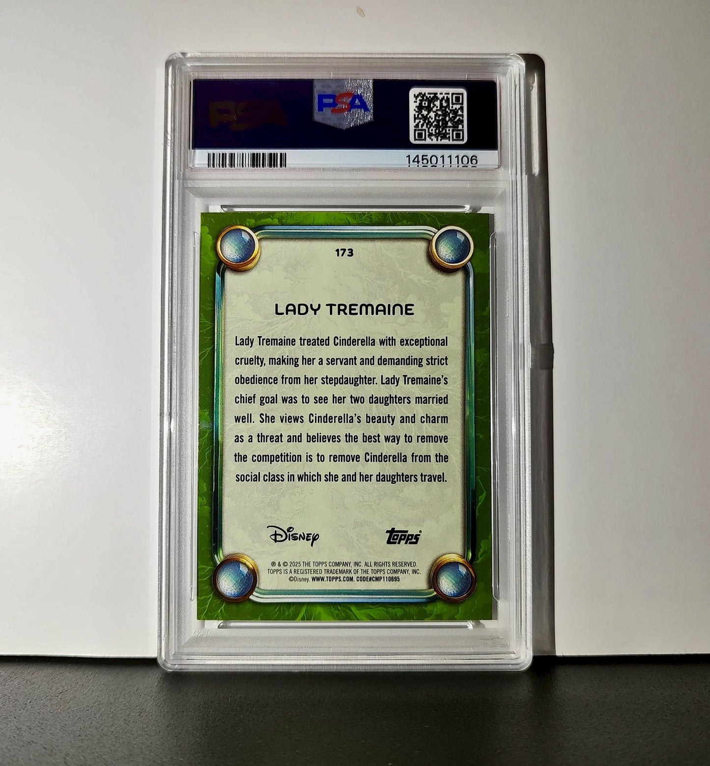 Lady Tremaine 2025 Topps Disney Wonder #173 Card Cinderella PSA 8