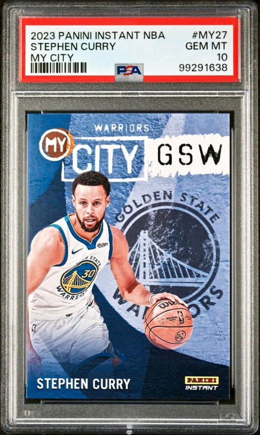 Stephen Curry 2023 Panini MyCity NBA #MY-27 Basketball Card PSA 10 Gem Mint